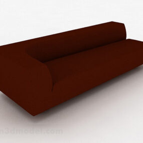 Czerwona wielomiejscowa sofa Meble Design V2 Model 3D
