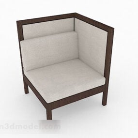 Minimalist Stylized Single Sofa 3d model