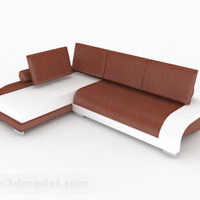 Model Perabot Sofa Berbilang tempat duduk Merah V4 model 3d