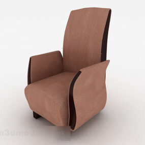 Brown Minimalist Single Sofa Furniture Design V3 3d model