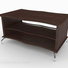 Modelo 3D de design de móveis de gabinete de TV de madeira marrom