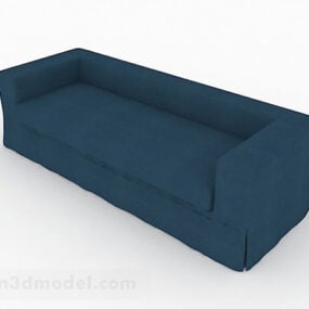Thiết kế nội thất Sofa nhiều chỗ màu xanh V3 mẫu 3d