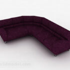 紫色多座沙发家具设计V1