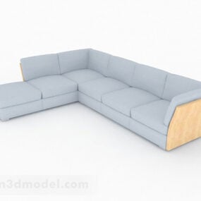 Desain Perabot Sofa Multi-kursi abu-abu V2 model 3d