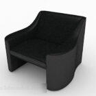 Musta minimalistinen yhden sohvan huonekalusuunnittelu V2