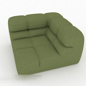 Green Leisure Single Sofa Decor V1 3d model