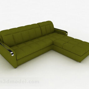 緑のマルチシートソファ装飾V1 3Dモデル