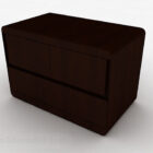 Brown Wooden Bedside Table Decor