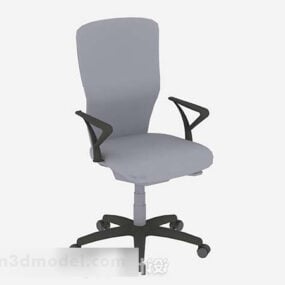 Decorazione per sedia da ufficio grigia Modello 3d