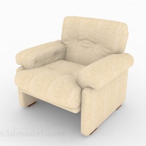 Yellow Minimalist Single Sofa Decor V3 3d model