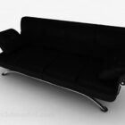 ब्लैक मल्टी-सीट सोफा डेकोर V1