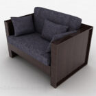 Hiasan Sofa Tunggal Minimalis Coklat V1