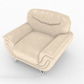 Light Brown Home Single Sofa Decor 3d model