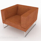 Brown Fabric Minimalist Single Sofa Decor