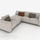 Сірий багатомісний диван-декор