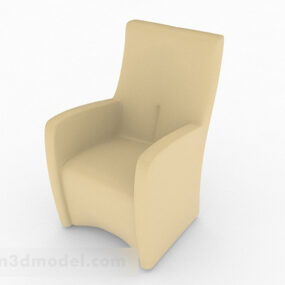 Žlutá Minimalistická Single Sofa Decor V6 3D model