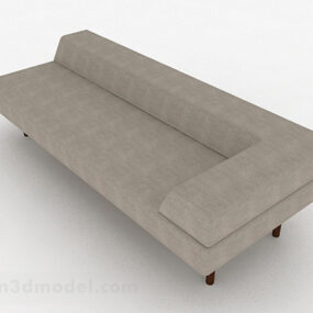 Brun Multi-sæder Sofa Møbler V4 3d model