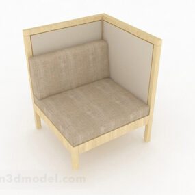 Yellow Minimalist Corner Sofa Chair 3d model