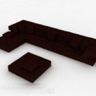 Red Minimalist Multi-seats Sofa Furniture V1
