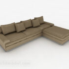 Brown Minimalist Multi-seats Sofa Furniture V2