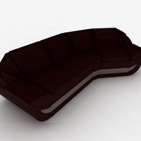 Brown Multi-seats Sofa Furniture V6 3d model
