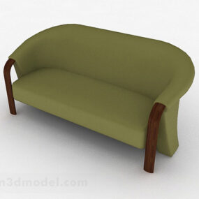 Meubles de canapé d'amour simple vert modèle 3D