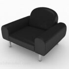 Musta minimalistinen sohvatuolihuonekalut V1