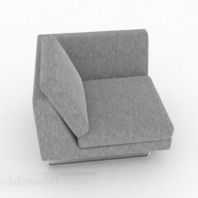 Nordic Gray Simple Sofa Chair Furniture 3d model