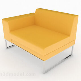 Yellow Minimalist Sofa Chair Furniture V1 3d model
