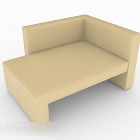 Yellow Minimalist Sofa Chair Furniture V2 3d model