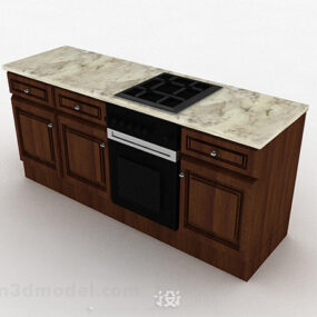 キッチン下部キャビネット家具3Dモデル