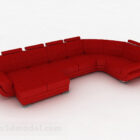 Red Multi-seats Sofa Furniture V2
