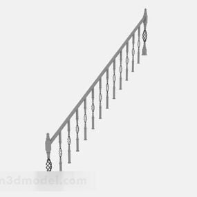 Modelo 3d de corrimão de escada cinza