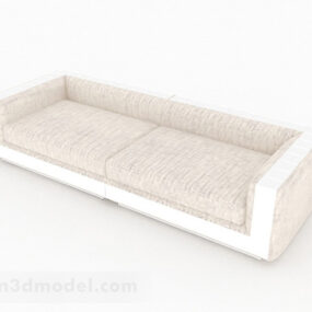 Brązowa sofa wieloosobowa Meble V7 Model 3D