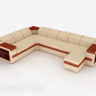 Brown Multi-seats Sofa Furniture V8