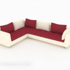 Móveis de sofá multi-assentos vermelhos V3
