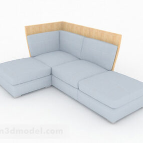 Gray Multi-seats Sofa Furniture V1 3d model