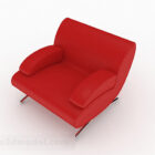 Červený minimalistický nábytek pro pohovky