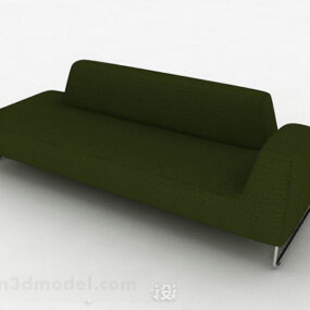 Zielony, minimalistyczny model sofy wielomiejscowej Model 3D