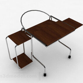 Brown Minimalist Desk Furniture 3d model