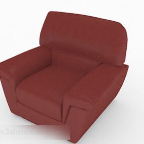 مبل صندلی مبل مینیمالیست رنگ قرمز مدل سه بعدی
