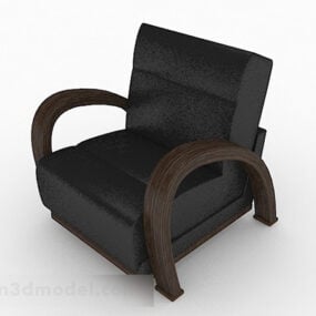 Vintage Black Sofa Chair Furniture 3d model