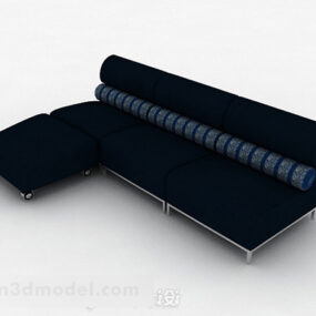 Dark Blue Multi-seats Sofa Furniture V1 3d model