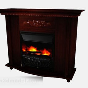 Western Classic Fireplace Furniture 3d model