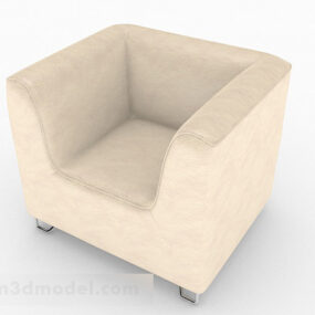 Light Brown Home Single Sofa Furniture 3d model
