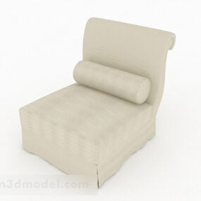 Ruskea Minimalist Single Sofa Furniture V4 3d -malli