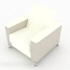 White Minimalist Single Sofa Furniture V2