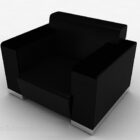 Czarne, minimalistyczne pojedyncze sofy V6