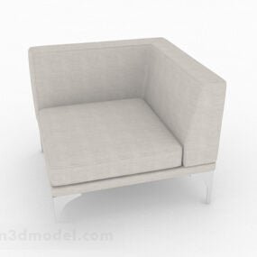 أثاث أريكة مفردة رمادية بسيطة V2 نموذج ثلاثي الأبعاد