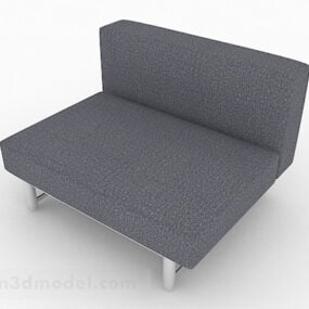 Divano singolo semplice grigio nordico Design V1 Modello 3d